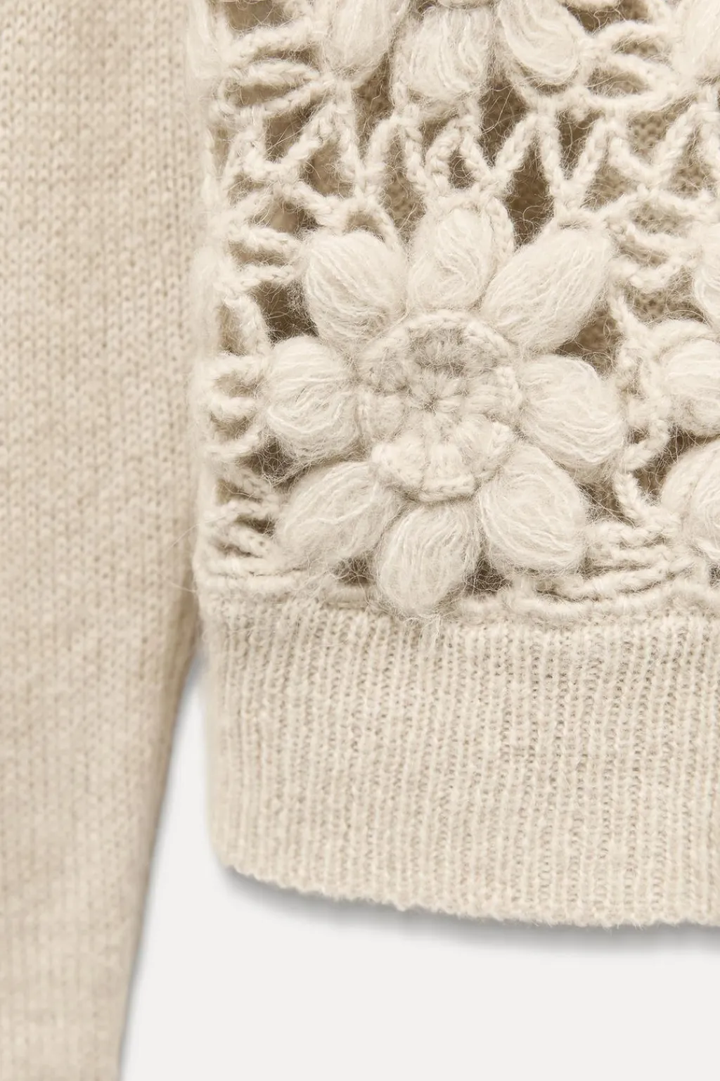 Hot JERSEY PUNTO COMBINADO CROCHET Mujer Cárdigan / Jerséis|Punto