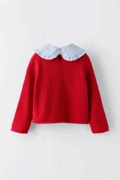 Niños ZARA 1½ - 6 Años·Punto|6 - 18 Meses·Punto<JERSEY PUNTO CUELLO DESMONTABLE