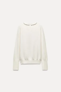 Online JERSEY PUNTO CUELLO JOYAS Mujer Cárdigan / Jerséis|Punto