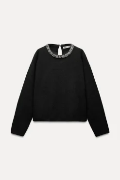 Online JERSEY PUNTO CUELLO JOYAS Mujer Cárdigan / Jerséis|Punto