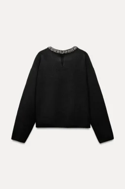 Online JERSEY PUNTO CUELLO JOYAS Mujer Cárdigan / Jerséis|Punto