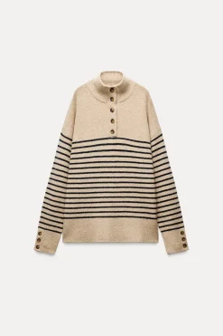 Hot JERSEY PUNTO CUELLO SUBIDO Mujer Cárdigan / Jerséis|Punto