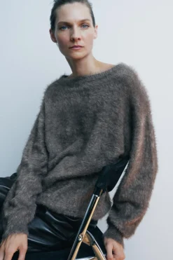 Hot JERSEY PUNTO EFECTO PELO Mujer Cárdigan / Jerséis|Punto