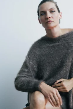 Hot JERSEY PUNTO EFECTO PELO Mujer Cárdigan / Jerséis|Punto