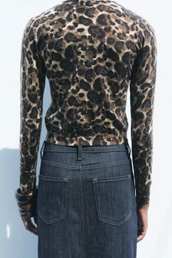 Discount JERSEY PUNTO ESTAMPADO ANIMAL Mujer Cárdigan / Jerséis|Punto