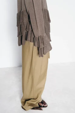 Sale JERSEY PUNTO FINO VOLANTES Mujer Cárdigan / Jerséis|Punto