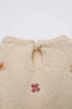 Niños ZARA 6 - 18 Meses·Punto<JERSEY PUNTO FLORES BORDADAS