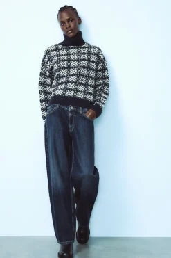 Best JERSEY PUNTO JACQUARD Mujer Cárdigan / Jerséis|Punto