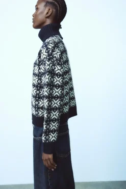 Best JERSEY PUNTO JACQUARD Mujer Cárdigan / Jerséis|Punto