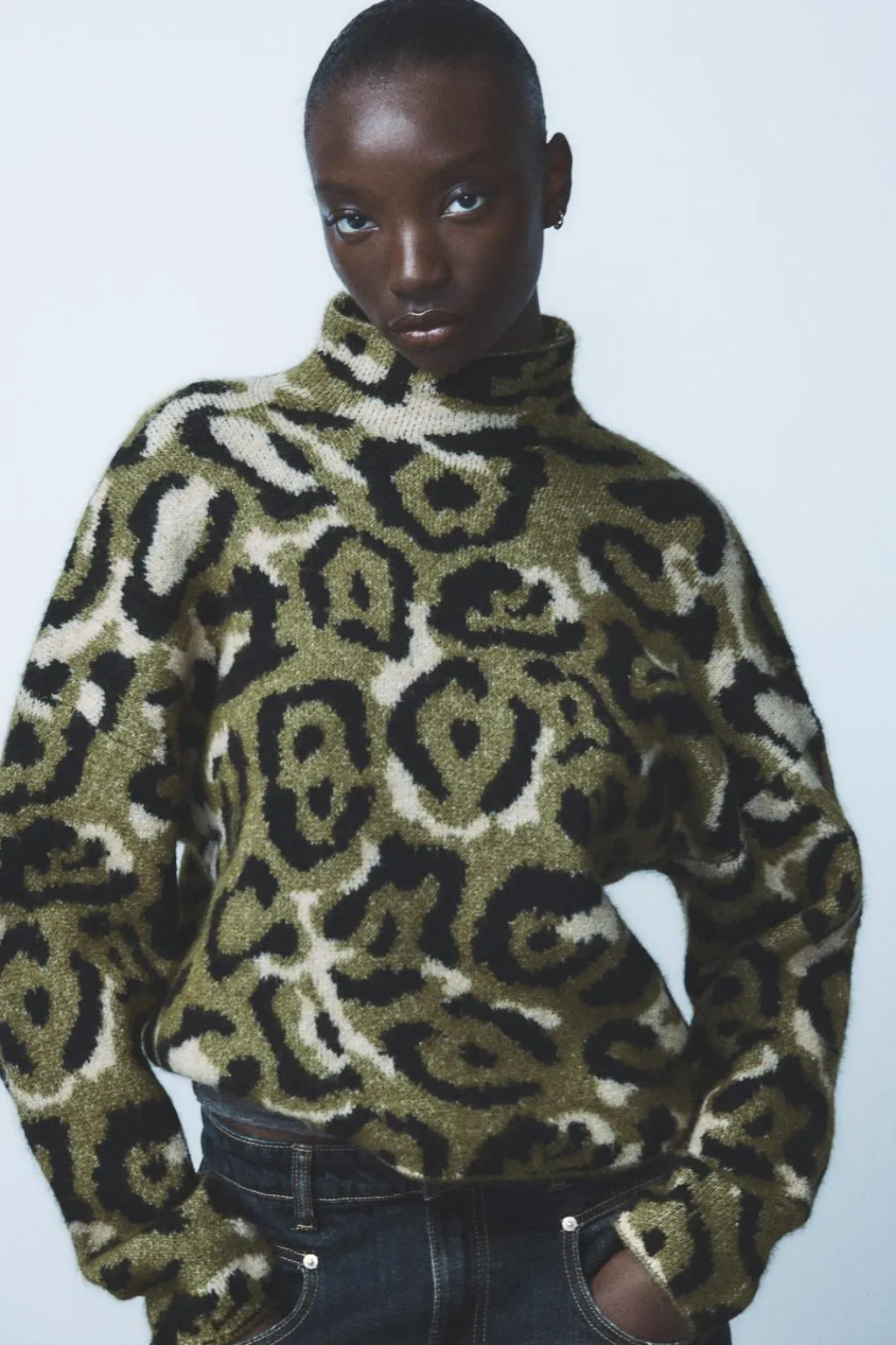 Sale JERSEY PUNTO JACQUARD ANIMAL Mujer Cárdigan / Jerséis|Punto