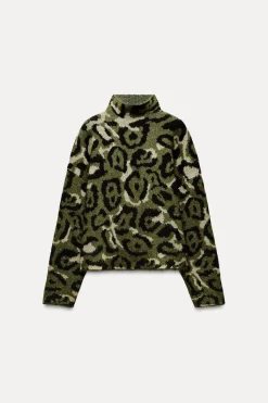 Sale JERSEY PUNTO JACQUARD ANIMAL Mujer Cárdigan / Jerséis|Punto