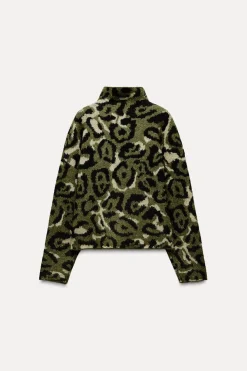 Sale JERSEY PUNTO JACQUARD ANIMAL Mujer Cárdigan / Jerséis|Punto