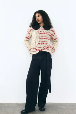 Discount JERSEY PUNTO JACQUARD OCHOS Mujer Cárdigan / Jerséis|Punto