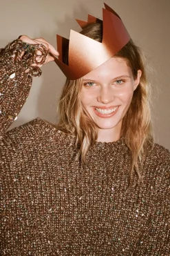 Hot JERSEY PUNTO LENTEJUELAS Mujer Cárdigan / Jerséis|Punto