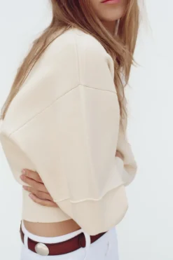 New JERSEY PUNTO LISO BAJO AJUSTADO Mujer Cárdigan / Jerséis|Punto