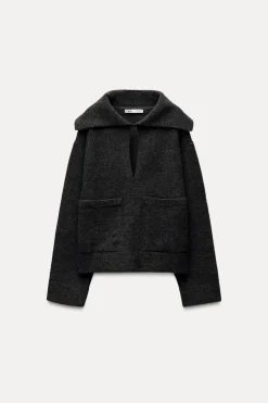 Outlet JERSEY PUNTO LISO BOLSILLOS PLASTRÓN Mujer Cárdigan / Jerséis|Punto