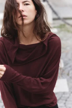 Outlet JERSEY PUNTO LISO CON LANA Y SEDA Mujer Cárdigan / Jerséis|Punto