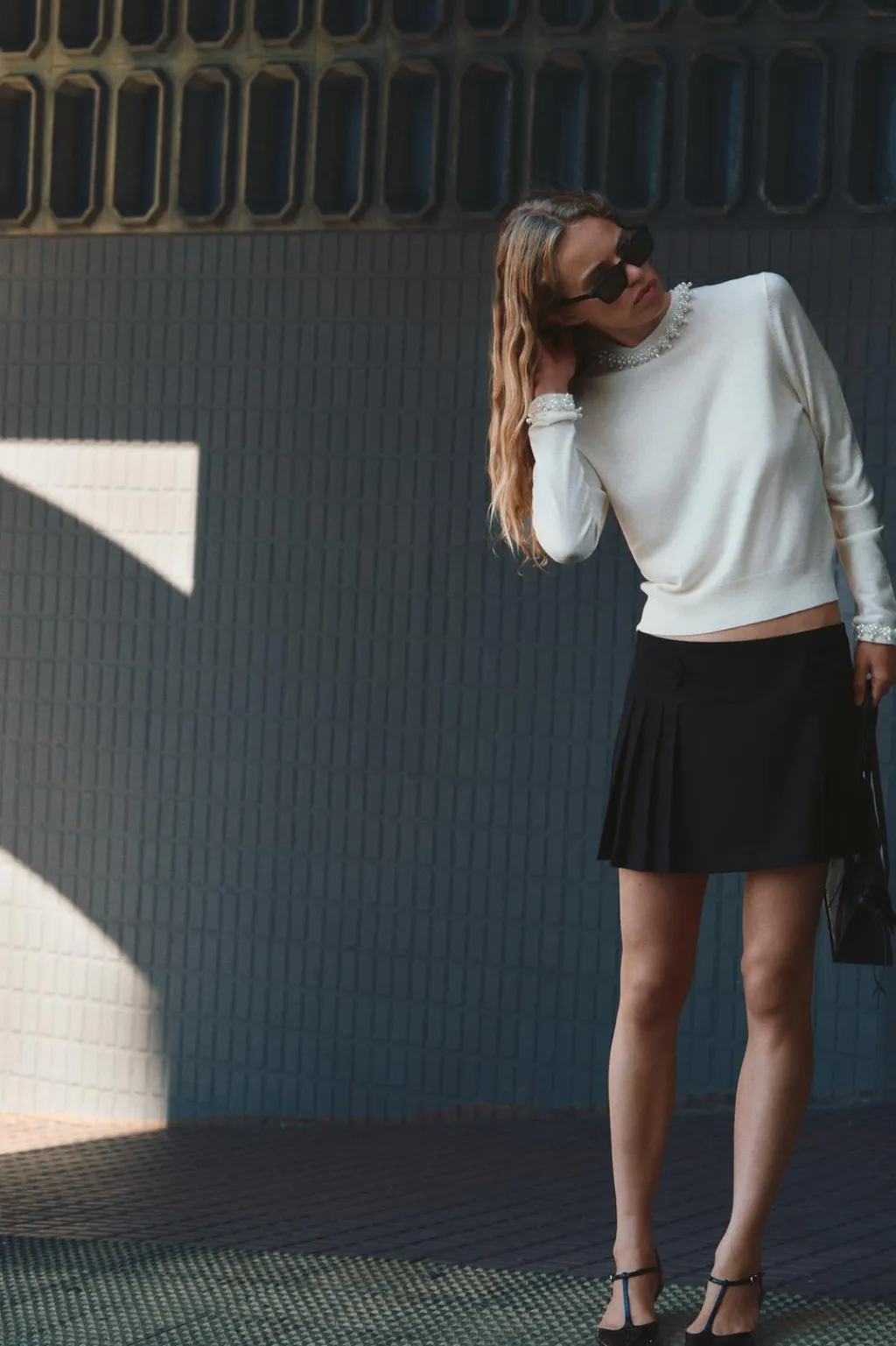 Fashion JERSEY PUNTO LISO PERLAS Mujer Cárdigan / Jerséis|Punto