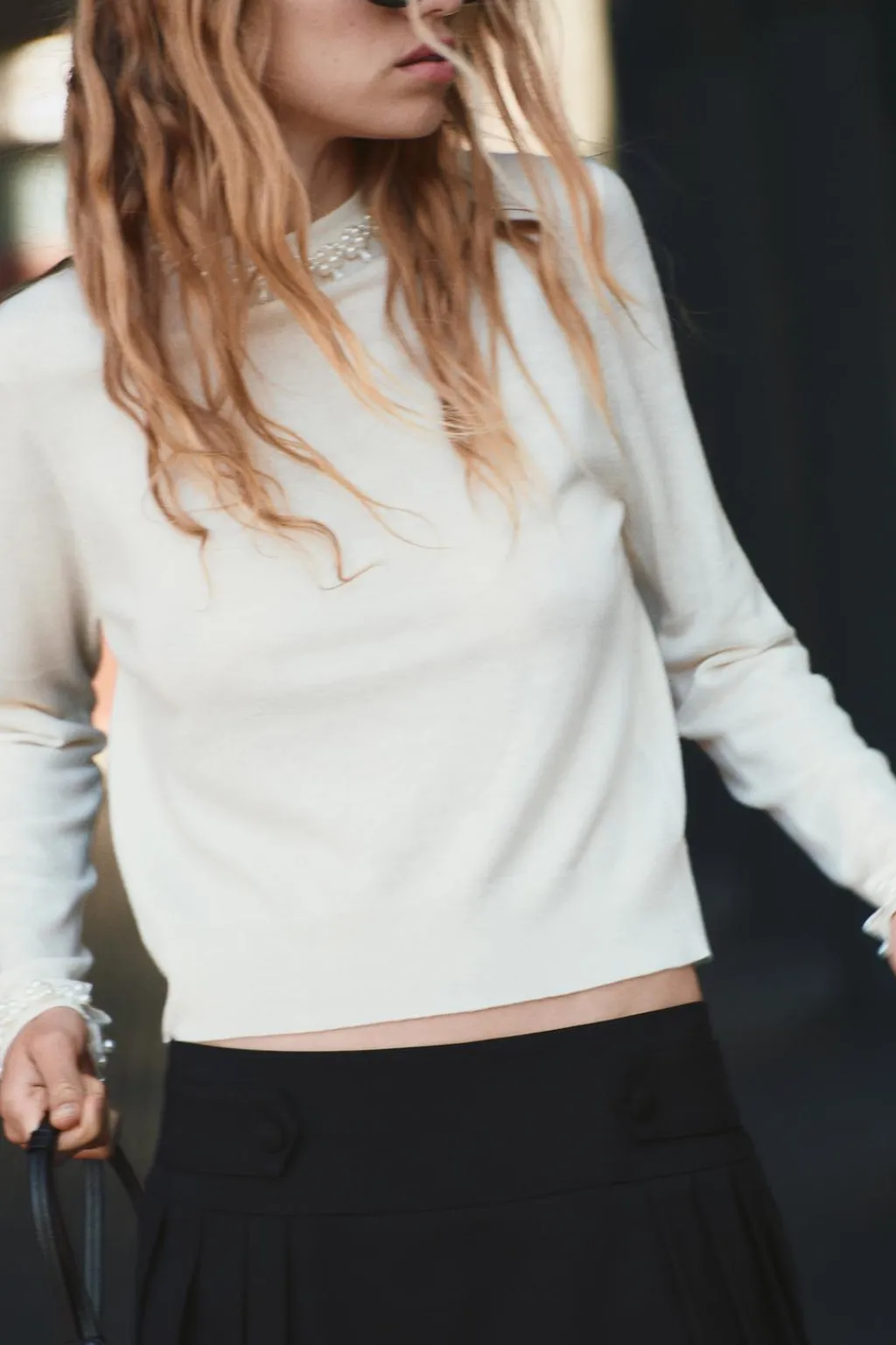 Fashion JERSEY PUNTO LISO PERLAS Mujer Cárdigan / Jerséis|Punto