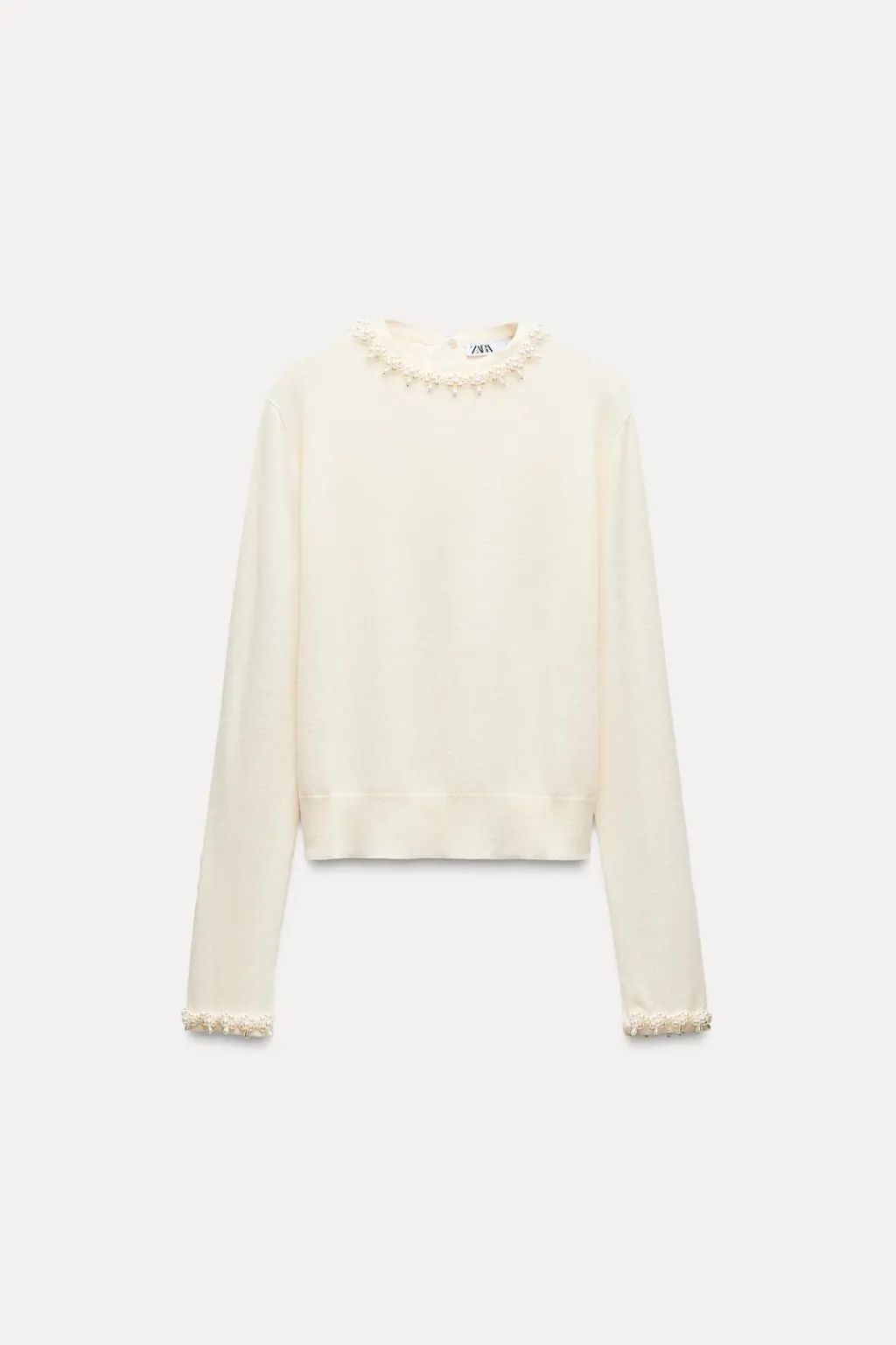 Fashion JERSEY PUNTO LISO PERLAS Mujer Cárdigan / Jerséis|Punto