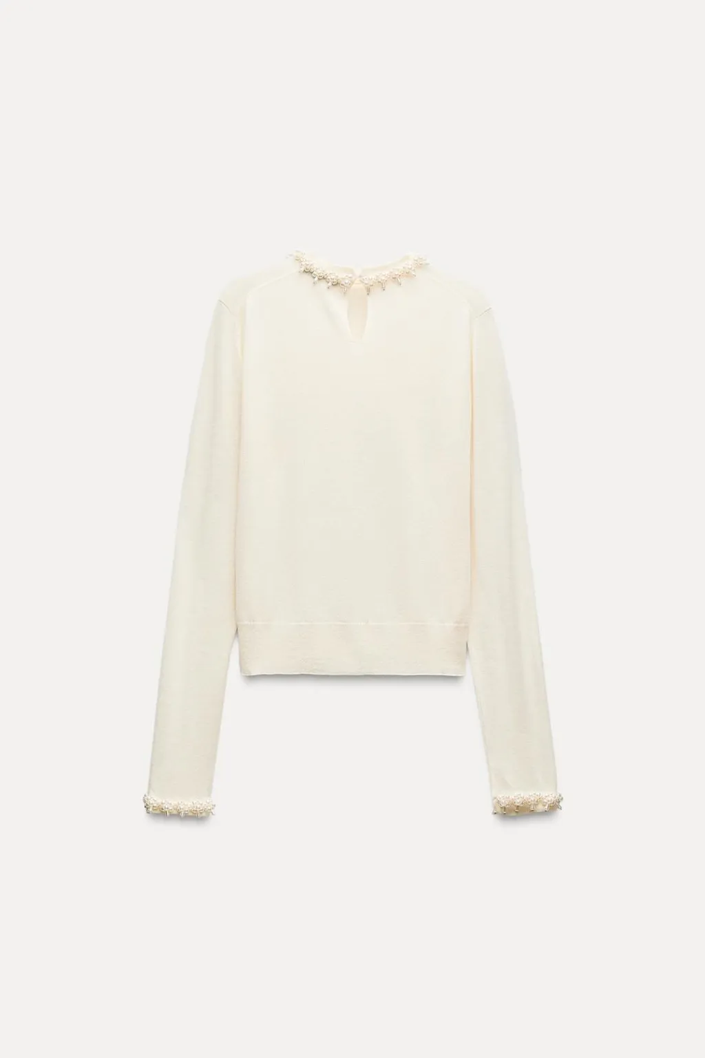 Fashion JERSEY PUNTO LISO PERLAS Mujer Cárdigan / Jerséis|Punto