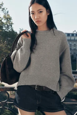 Outlet JERSEY PUNTO MANGA PLIEGUES Mujer Cárdigan / Jerséis|Punto