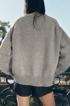 Outlet JERSEY PUNTO MANGA PLIEGUES Mujer Cárdigan / Jerséis|Punto