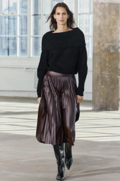 New JERSEY PUNTO OFF SHOULDER CON ALPACA Mujer Cárdigan / Jerséis|Punto