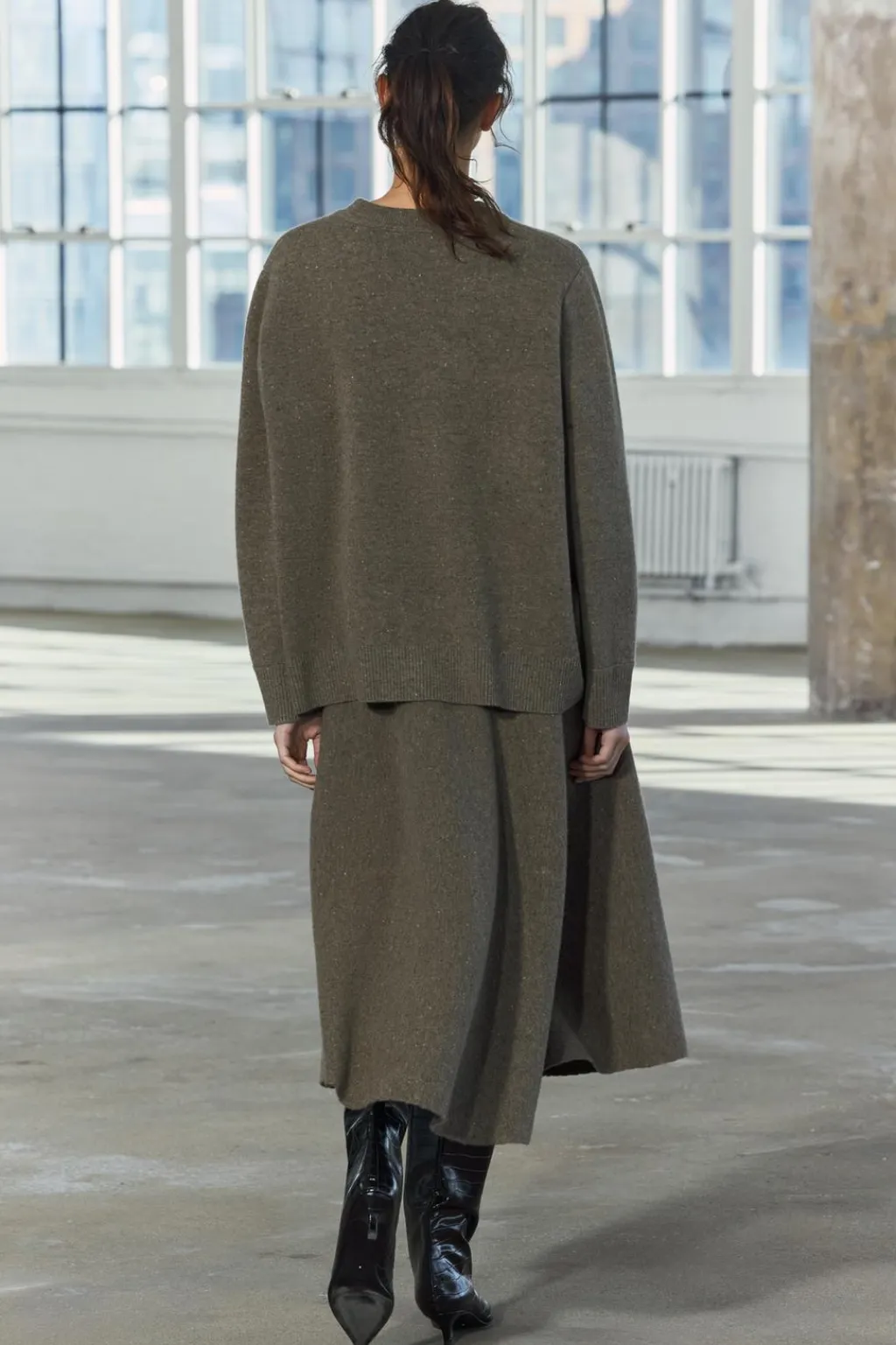 New JERSEY PUNTO OVERSIZE CON LANA Mujer Cárdigan / Jerséis|Punto