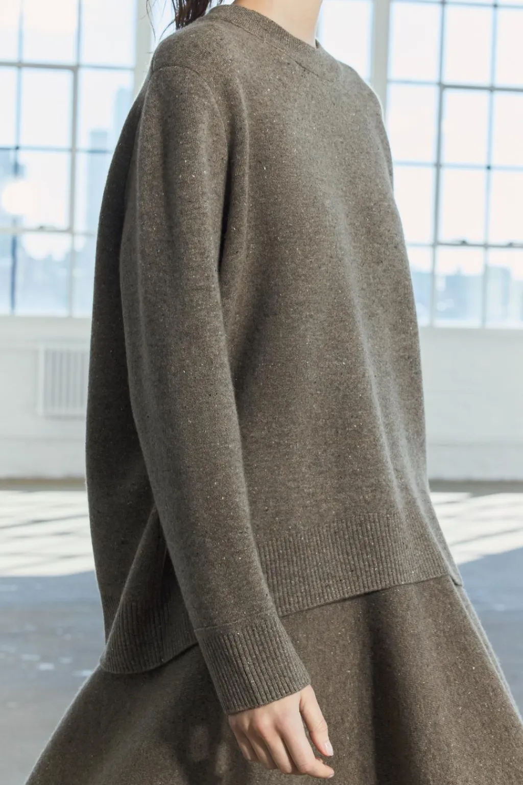 New JERSEY PUNTO OVERSIZE CON LANA Mujer Cárdigan / Jerséis|Punto