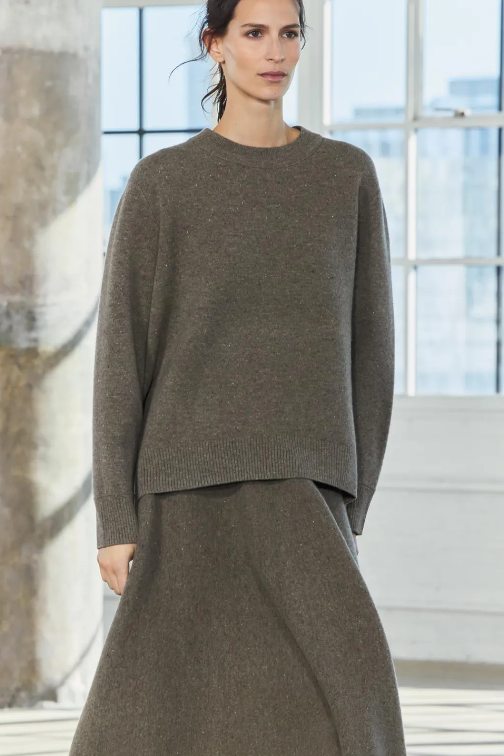 New JERSEY PUNTO OVERSIZE CON LANA Mujer Cárdigan / Jerséis|Punto