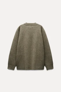 New JERSEY PUNTO OVERSIZE CON LANA Mujer Cárdigan / Jerséis|Punto