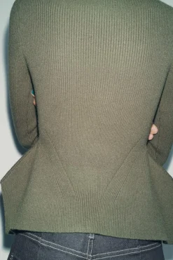 Discount JERSEY PUNTO PEPLUM Mujer Cárdigan / Jerséis|Punto