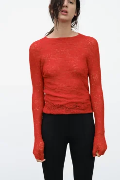 Discount JERSEY PUNTO POINTELLE CON ALPACA Y LANA Mujer Cárdigan / Jerséis|Punto