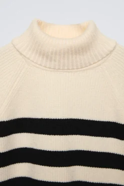 Niños ZARA 6 - 14 Años·Punto<JERSEY PUNTO RAYAS CUELLO VUELTO