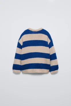 Niños ZARA 1½ - 6 Años·Punto|1½ - 6 Años·Punto<JERSEY PUNTO RAYAS TEXTO BORDADO