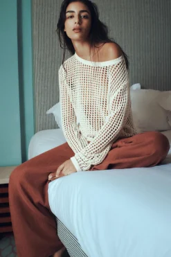 Sale JERSEY PUNTO RED Mujer Cárdigan / Jerséis|Punto