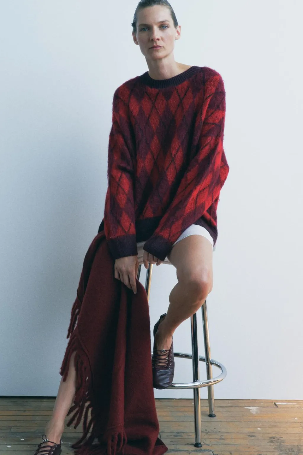 Outlet JERSEY PUNTO ROMBOS Mujer Cárdigan / Jerséis|Punto