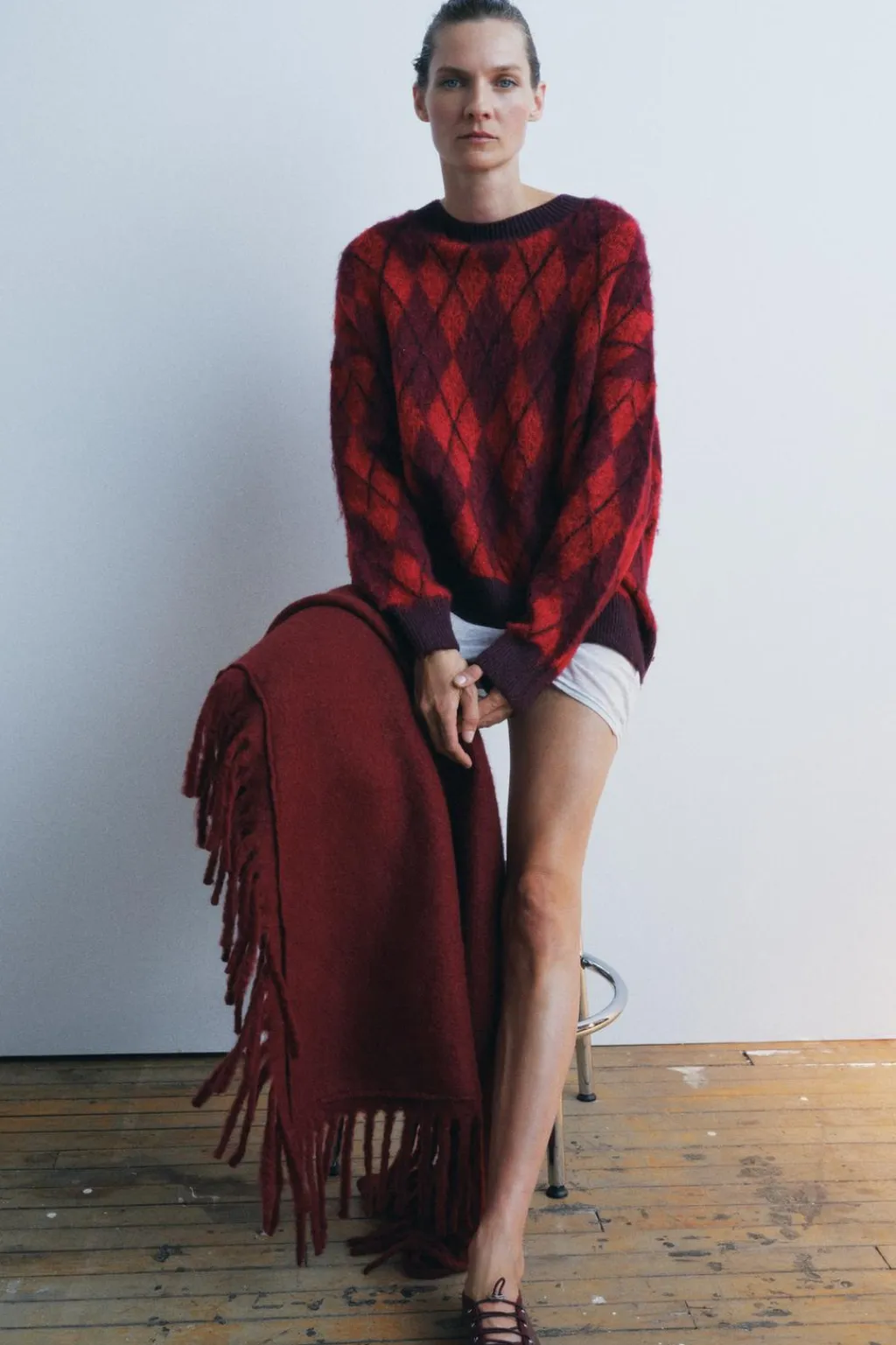 Outlet JERSEY PUNTO ROMBOS Mujer Cárdigan / Jerséis|Punto