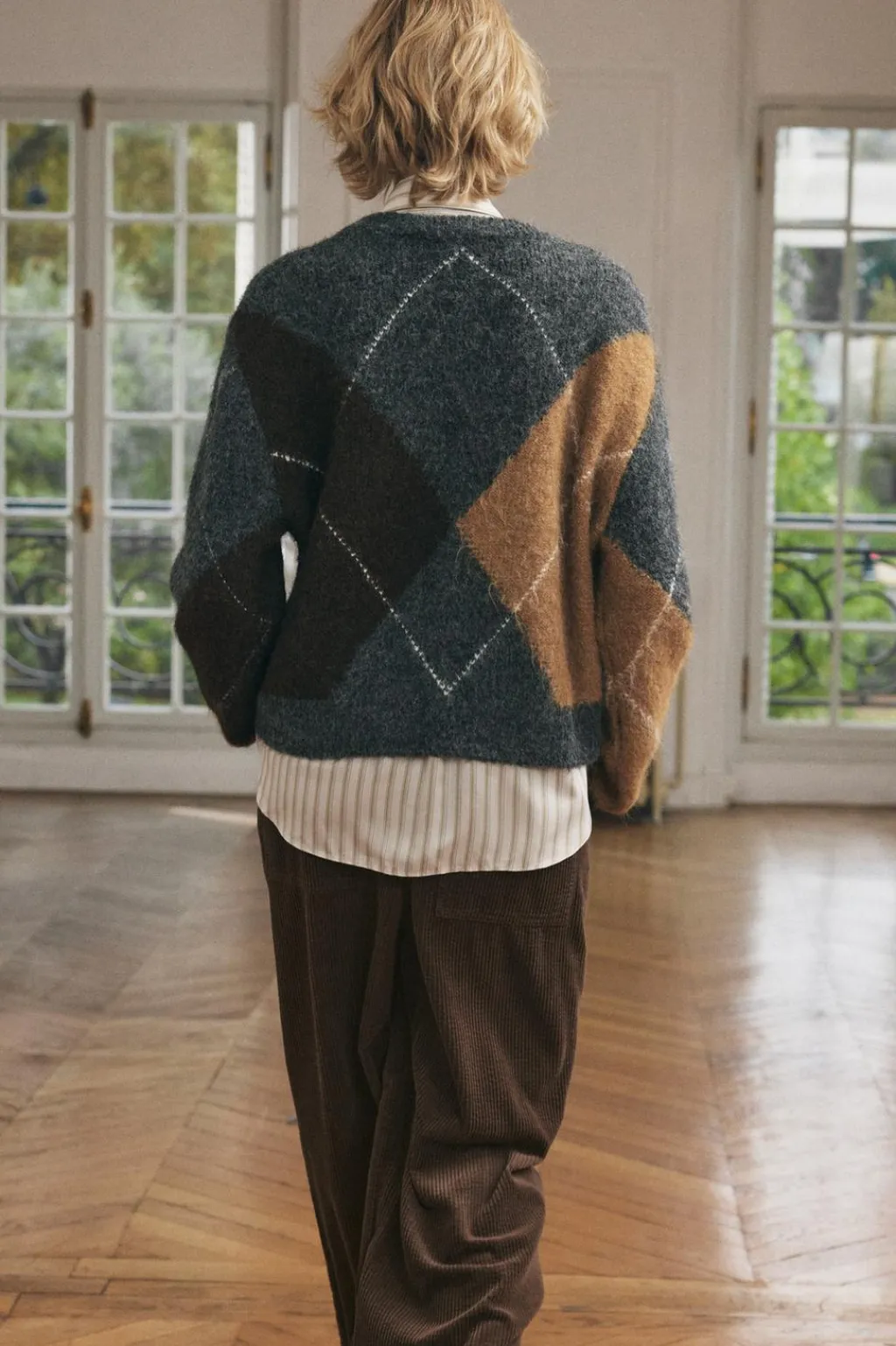 Online JERSEY PUNTO ROMBOS Mujer Cárdigan / Jerséis|Punto