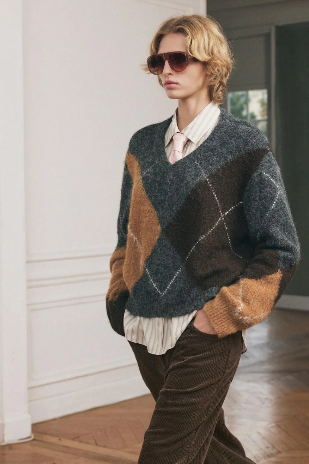 Online JERSEY PUNTO ROMBOS Mujer Cárdigan / Jerséis|Punto