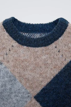 Niños ZARA 1½ - 6 Años·Punto|1½ - 6 Años·Punto<JERSEY PUNTO ROMBOS