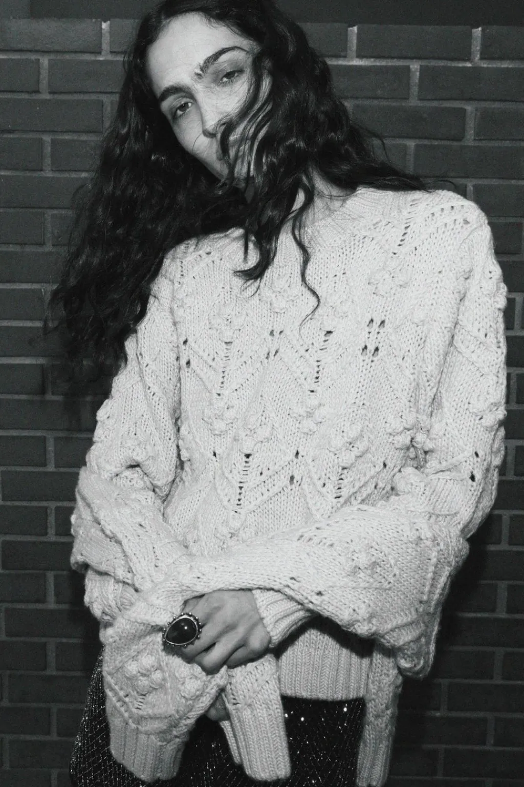 Hot JERSEY PUNTO TRENZADO POMPONES Mujer Cárdigan / Jerséis|Punto