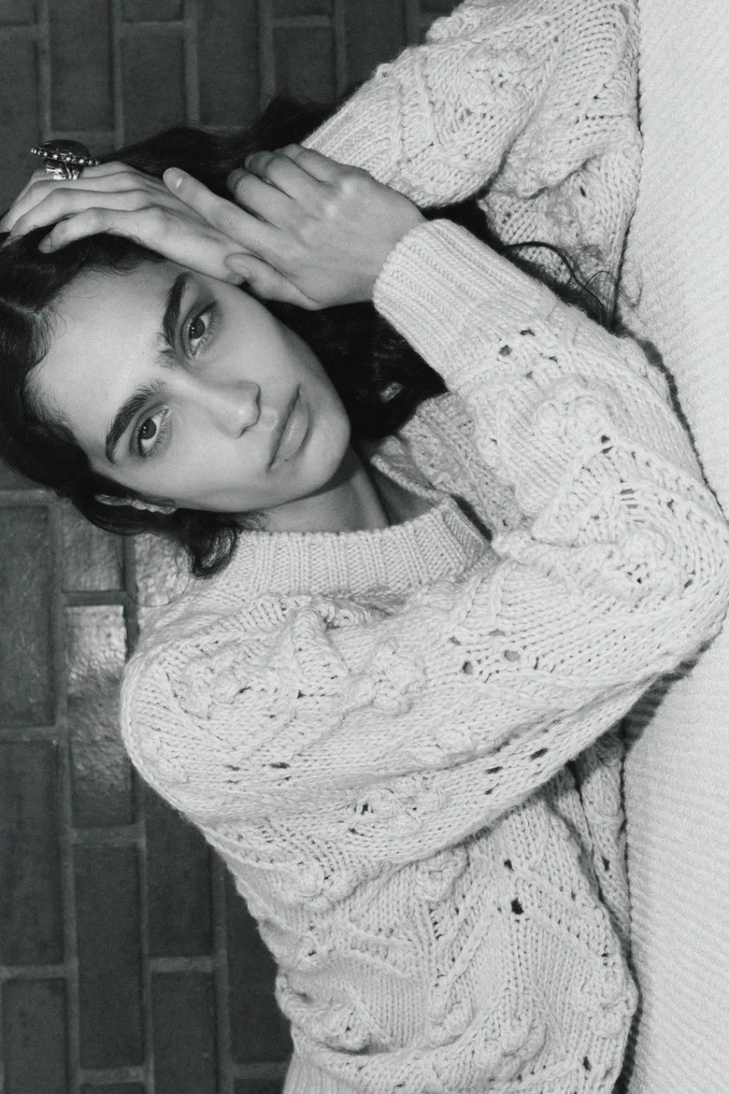 Hot JERSEY PUNTO TRENZADO POMPONES Mujer Cárdigan / Jerséis|Punto