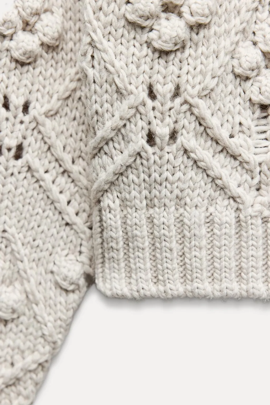 Hot JERSEY PUNTO TRENZADO POMPONES Mujer Cárdigan / Jerséis|Punto