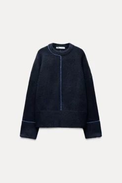 Outlet JERSEY PUNTO VIVOS CONTRASTE Mujer Cárdigan / Jerséis|Punto