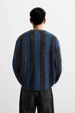 Clearance JERSEY RAYAS VERTICALES TEXTURA Hombre Jerséis / Chaquetas