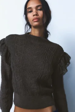 Best JERSEY ROMÁNTICO PUNTO Mujer Cárdigan / Jerséis|Punto