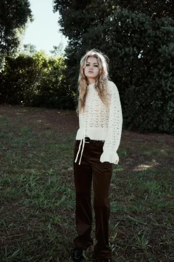 Best JERSEY ROMÁNTICO PUNTO CALADOS Mujer Cárdigan / Jerséis|Punto