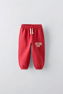 Niños ZARA 1½ - 6 Años·Pantalones|1½ - 6 Años·Chándal<JOGGING TEXTO FLOCK